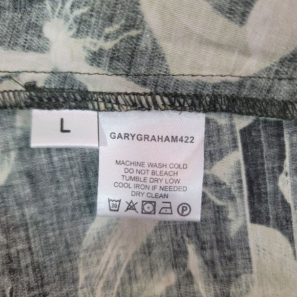 GARYGraham422 Womens Size L Army Floral Long Sleeve Dress Button Front Tie Back - Picture 8 of 12